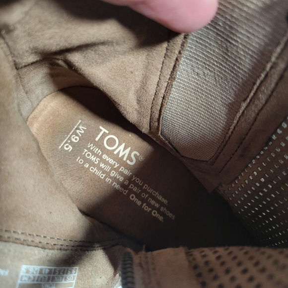 Toms Majorca Peep Toe Heel Suede Tan  - Picture 9 of 9